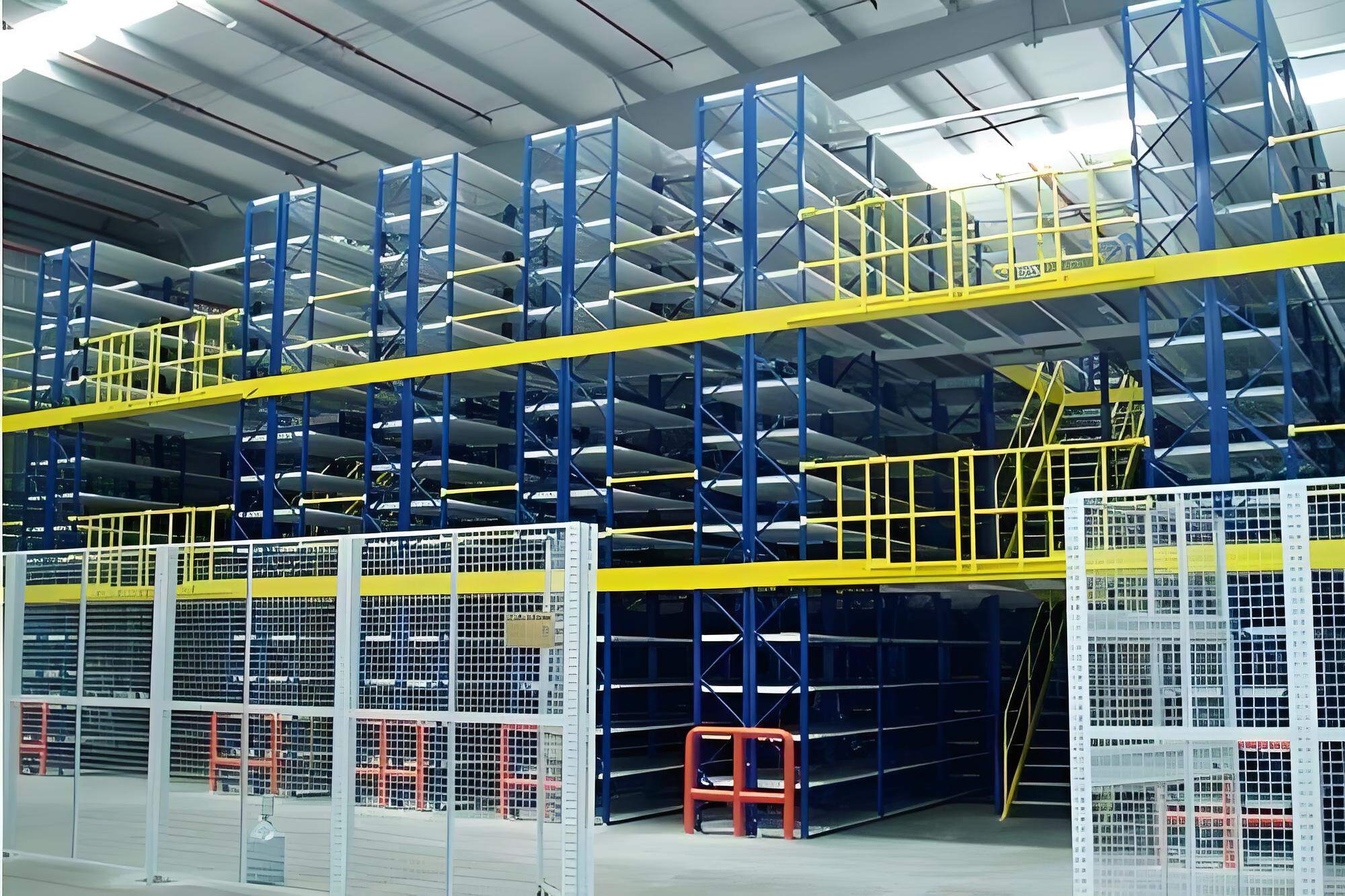 佛山阁楼式仓储货架,阁楼平台货架供应